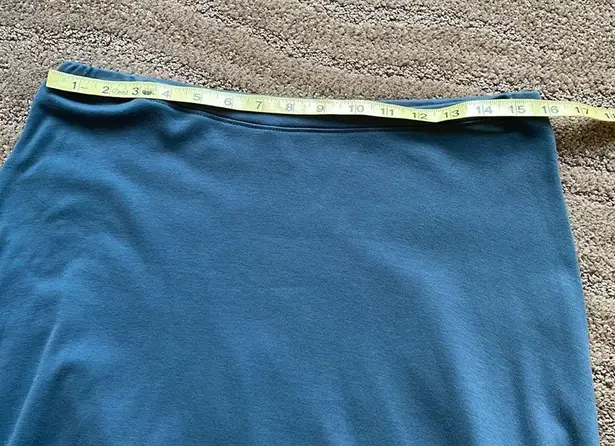 Peruvian Connection 100% pima cotton beautiful slate blue skirt