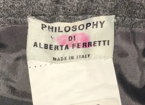 Philosophy di Alberta Ferretti Skirt Grey (Gray) Pencil Skirt Sz 6 EUC Designer Gray