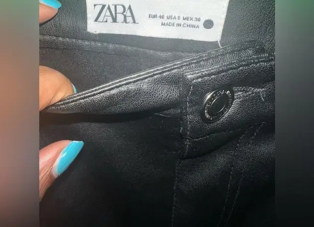 ZARA  Faux Leather Pants size 8