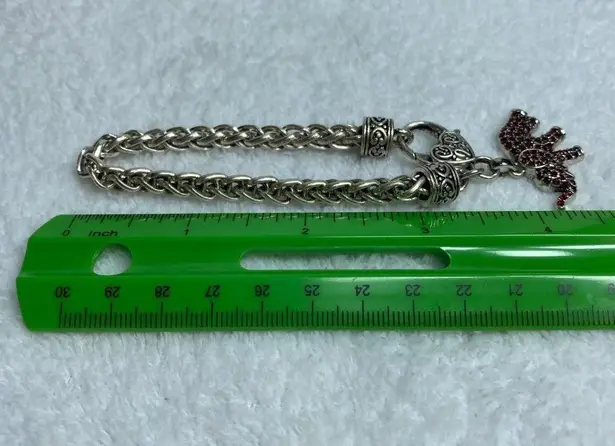 Silver Color Bracelet Elephant Charm Red Rhinestone Alabama Crimson Tide Fan