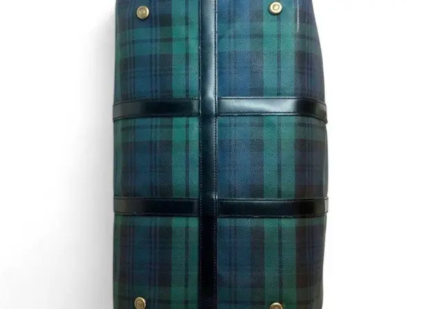 Ralph Lauren Black Watch Plaid Boston Overnight Travel Carry-On Duffle Bag 55cm