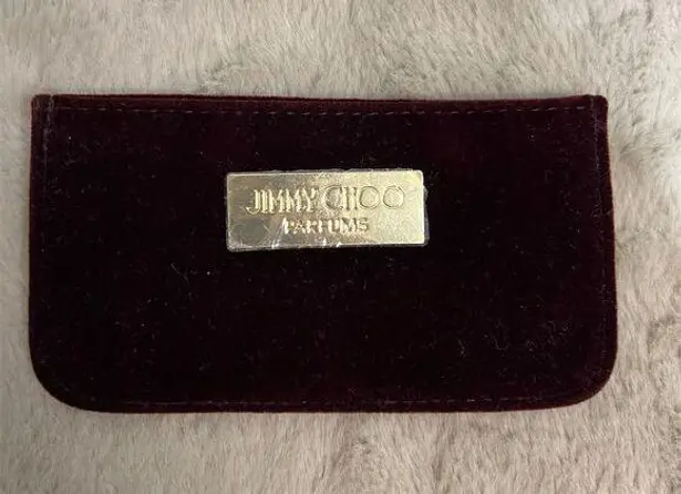 Jimmy Choo Women's Burgundy Velvet Clutch Bag Formal Evening