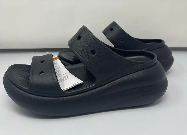 New Crocs Classic Crush Sandal Black High Heel - LIMITED