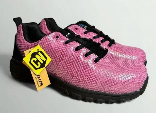 Nautilus Safety Footwear Spark CT Composite Toe Slip Resistant Sneakers in Pink Size 6.5