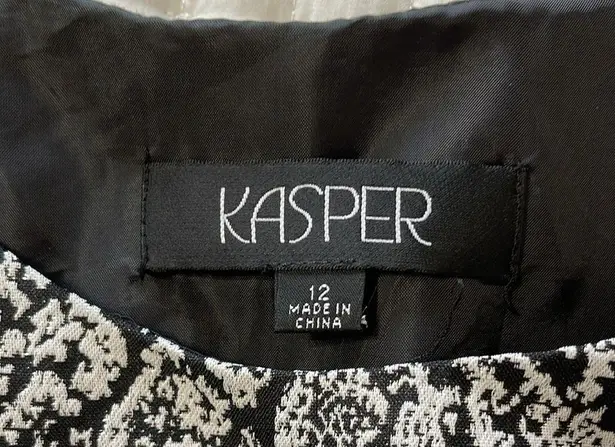 Kasper  Animal Print Lined Tank Top with Side Zip Size 12