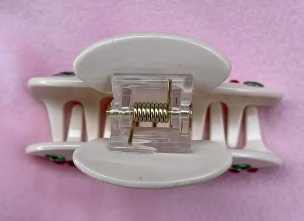 White Cherry Hair Clip