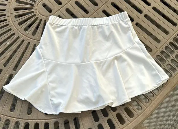 Petite High Wasted Flare Skirt White Size XS