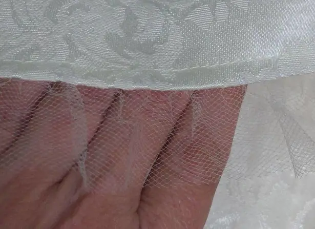 Jessica McClintock Gunne Sax Womens Formal Dress White Mesh Sleeveless USA 7