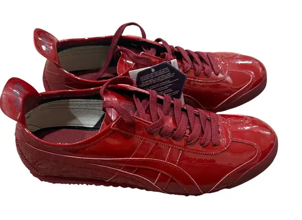 Onitsuka Tiger Mexico 66™ Red Patent Leather Sneakers Shoes Women's Size 9.5 NEW