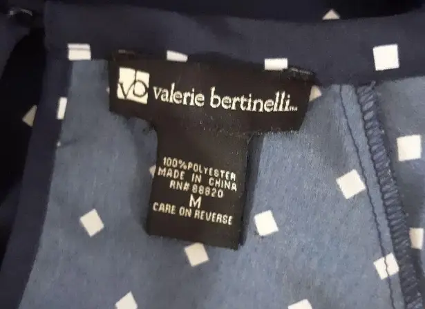 Valerie Bertinelli navy polka dot blouse