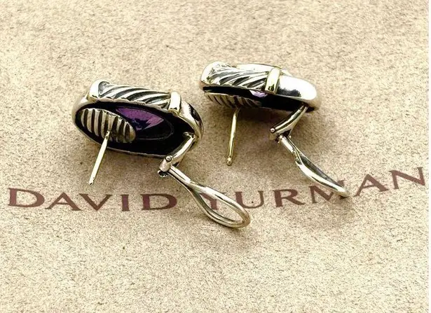 David Yurman 14K Gold & 925 Silver Oval Albion Amethyst Earrings