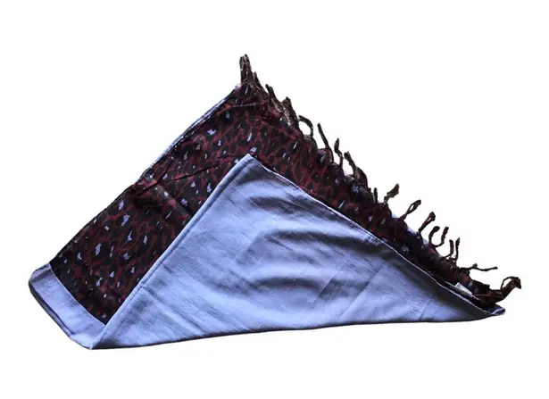 CODELLO Too Beautiful Women’s Solid Purple And Subtle Animal Print Cotton Scarf