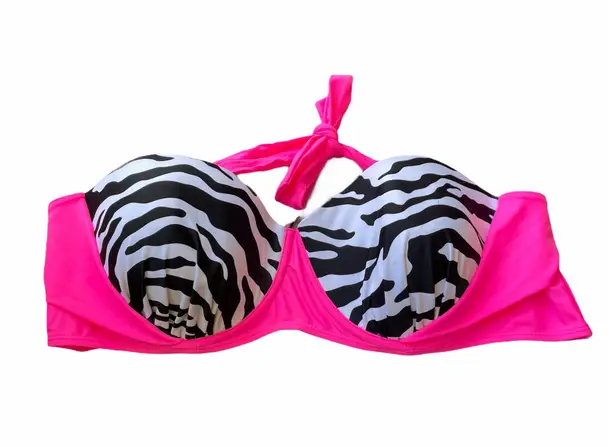 Joe Boxer Zebra Print Bikini Top