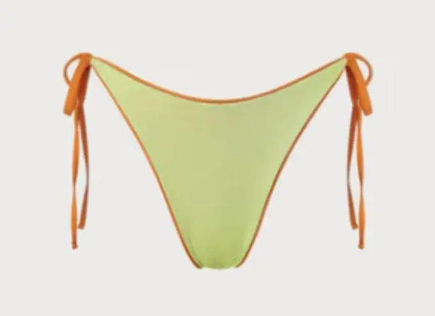 BERLOOK Orange Reversible Tie Bikini Bottom ONLY 70