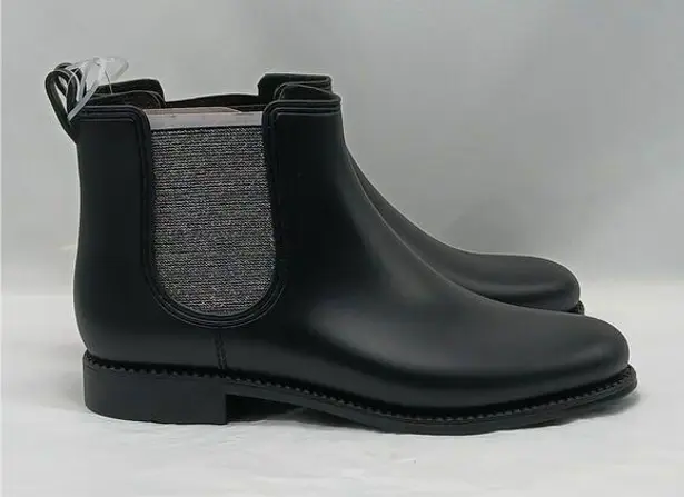 Ferrera Couture By Henry Ferrera Marsala Bling Chelsea Rain Boots Women 7 Black