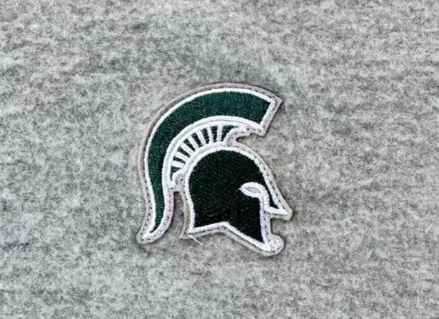 NCAA Michigan State Spartans Women's Cropped Crewneck Fleece Sweatshirt Grey, M Gray Size M