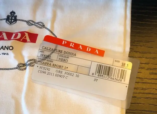 Prada  Nappa Sport Nero Bow Ballet Flats - Image 5