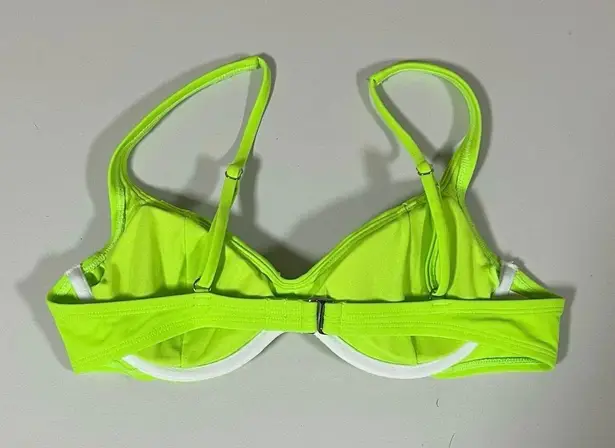 Lime Green Neon Underwire Bikini Top Swimwear Bathing Suit Size S 💚✨