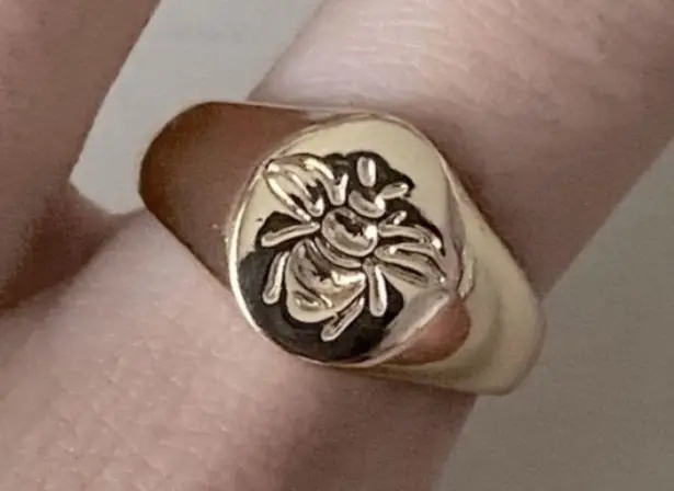 Madewell trendy bohemian gold chunky bee ring