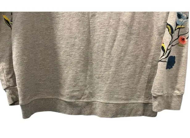 Anthropologie Sundry  Floral Embroidered Crew Neck Pullover Sweater Size 1 Small