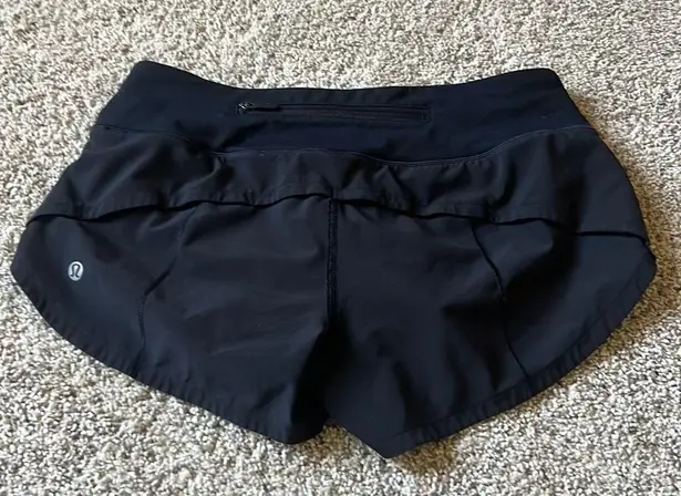 Lululemon Black Speed Up Shorts 2.5”