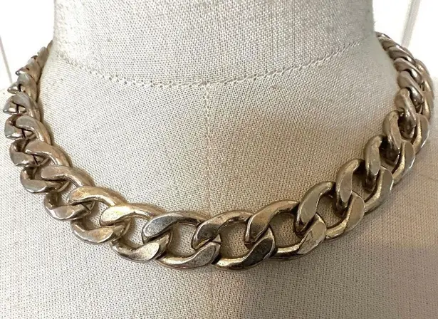 Gold tone chain link necklace
