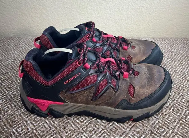 Merrell ALL OUT BLAZE Brown Womens 8 Leather Lace Up Hiking Boots Hikers Gorpcor