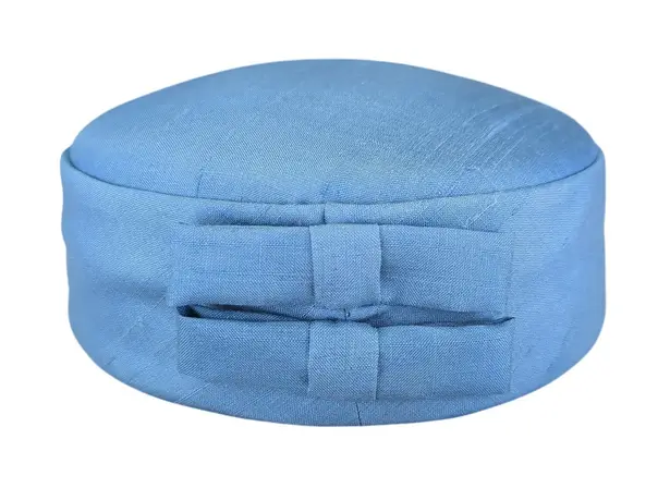 Blue Round Pillbox Hat Mini Hat Fascinator Bow Accent