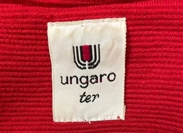 Emanuel Ungaro Vintage Red Wool Power-Suit Jacket Blazer Coat - 1980s Ungaro Ter