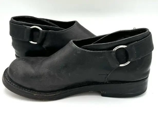 NANA Vintage Late 80s Early 90s Black Leather Single Buckle Shoes Size UK 4 US 6