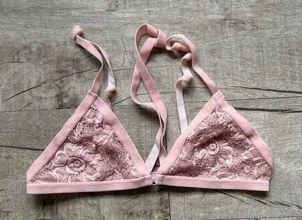 Forever 21  pink lacy bralette FESTIVAL summer boho chic Barbiecore NWOT S