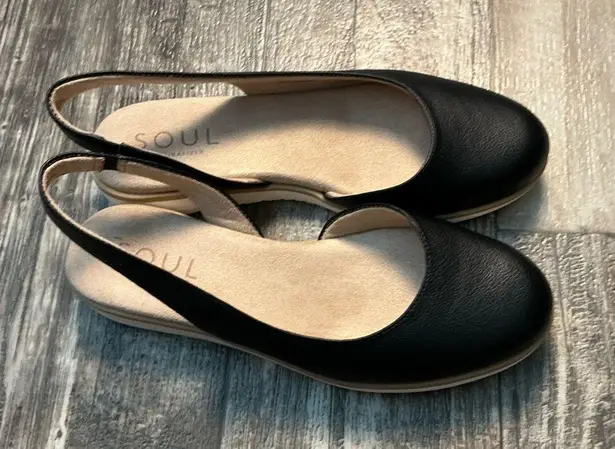 Naturalizer SOUL Black Slingback Flats Size 9 Wide
