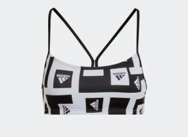 Adidas NWT  LOGO SPELL OUT GRAPHIC BIKINI TOP BOTTOM SWIMWEAR 2 PCS