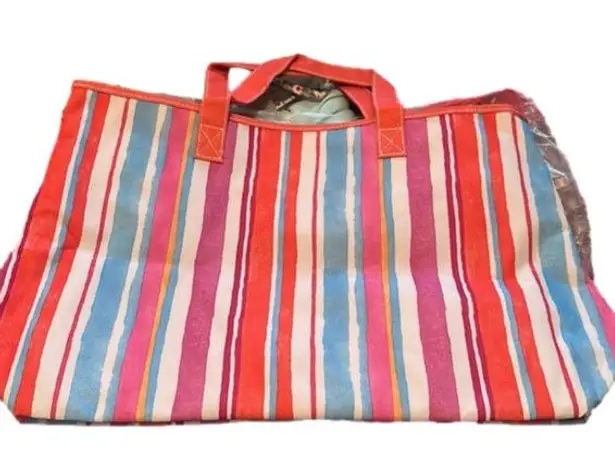 Estée Lauder  Red Blue Pink White Tote 17 x12 NWOT and matching make up pouch