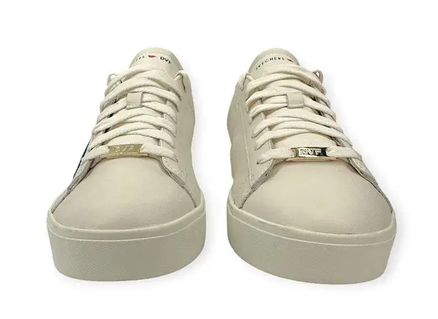 Skechers x Diane von Furstenberg DVF Eden LX Leather Candy Stripes Sneaker US 10 Blue