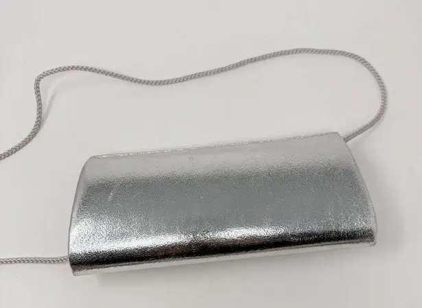 Touch of Nina Vintage Women's Metallic Magnetic Clutch Shoulder Bag Silver OS