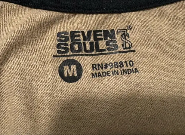 Seven Souls Anime Graphic Tee – “Never Give Up” Manga Neon Green Print – Size M Size M