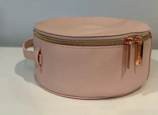 Monat Pink Circle Top Handle Cosmetic Toiletry Bag