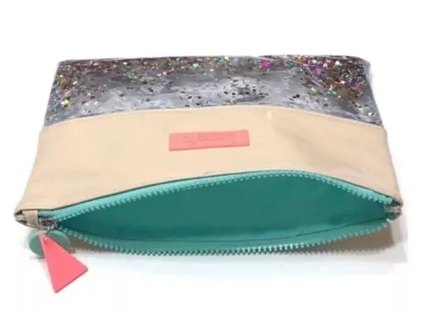 Womens Benefit 2018 Confetti Zip Pouch Travel Makeup Cosmetic Bag Rare & HTF