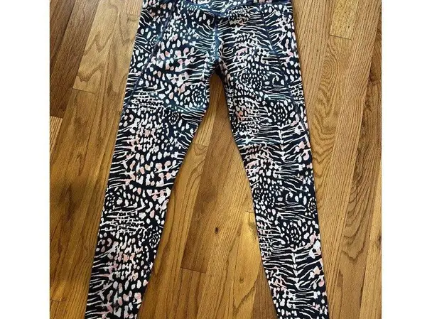 Curves N Combat Boots CNC Leggings M Blue Animal Print Athletic NICE Size M