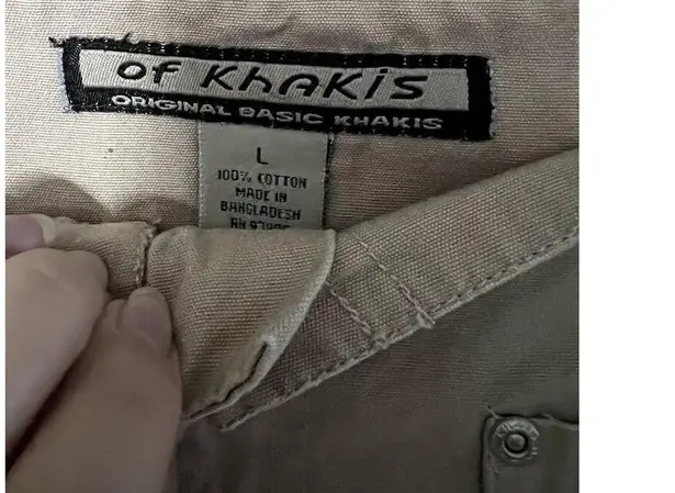 VTG Of Khakis Long Chino Skirt Maxi Slit Minimalist Khaki Tan Large Y2K