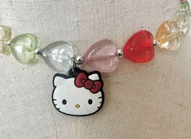 Sanrio  Hello Kitty colorful heart choker necklace