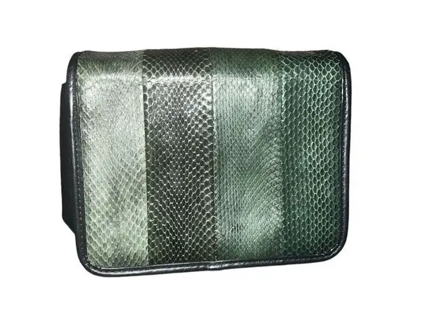 ✨All Saints Genuine snakeskin Olive shoulder bag✨