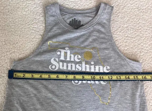 Awake Women's The Sunshine State Graphic Tank Top - Heather Gray Small