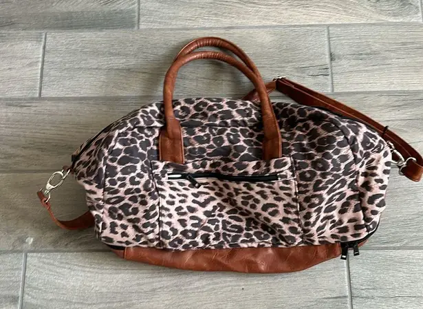 Leopard weekender bag