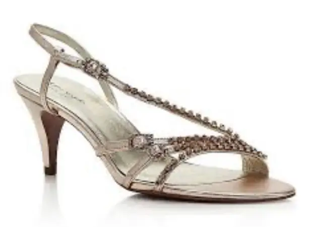 Kate Spade New York Women's Size 7.5M 258280 Makenna Crystal Sandals Rose Gold