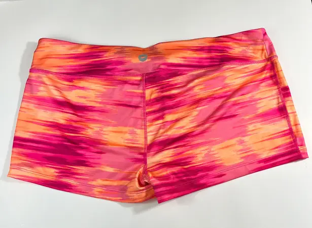 Avia Pink & Orange Printed Stretch Spandex Athletic Shorts Plus Size XXL Gym