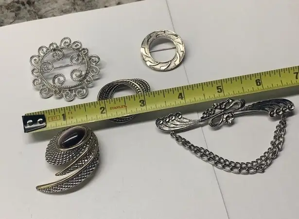 Lot Of 5 Mostly Silver Tone Vintage