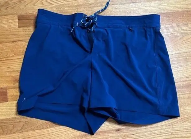 Lands' End Swim Shorts Quick Dry Elastic Waist Activewear Blue 16W
