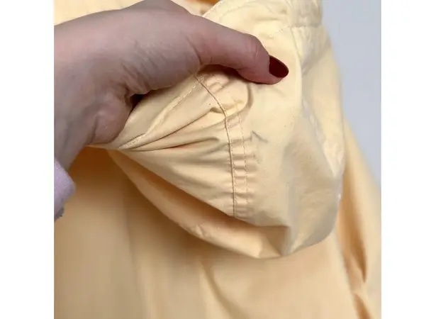 Pacific trail Medium Butter Yellow Windbreaker Cotton Poly Jacket Coat Hooded Zip Up Pockets